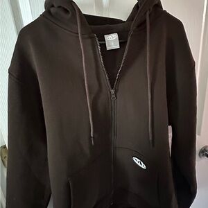 DLD Brown Zip-Up Hoodie
